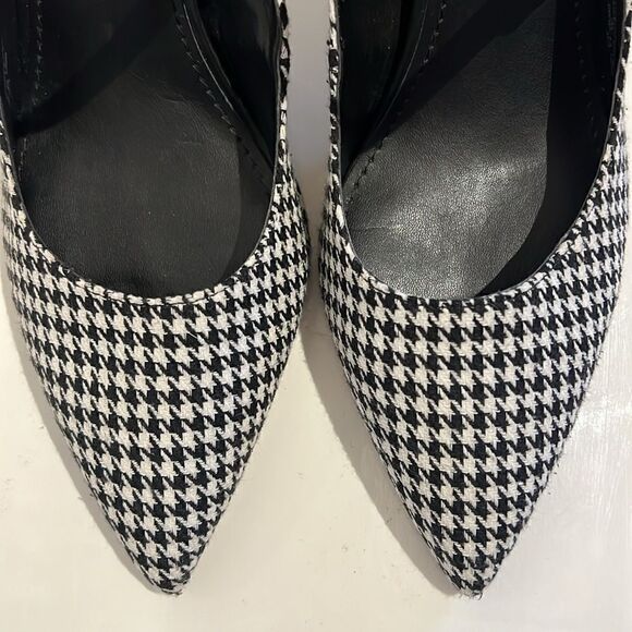 Marc Fisher Black/White Houndstooth Heel Pumps Shoes Size 9 - Picture 10 of 14